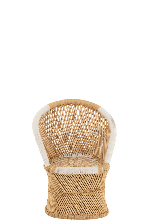 J-Line kinderstoel Rugsteun - bamboe - naturel/wit - vtwonen shop