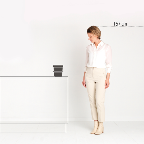 Brabantia Afvalemmer Sort & Go - 6L - light grey