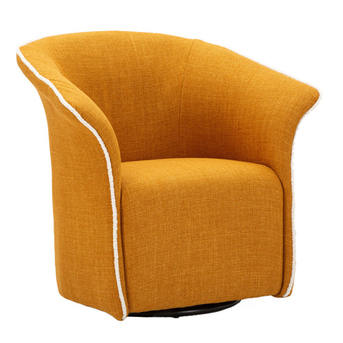 Mauro Ferretti draaistoel - 83,5x66x80 cm - mosterdgeel