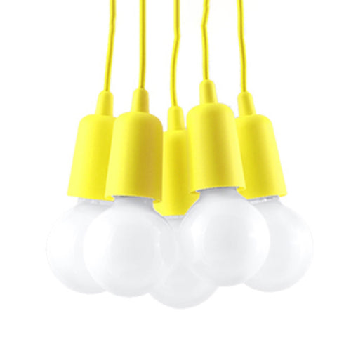 Sollux Lighting Hanglamp DIEGO 5 geel - 25x25x90cm