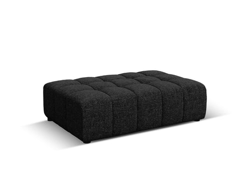 Cosmopolitan Design Poef Chicago chenille zwart - 84x102x42cm