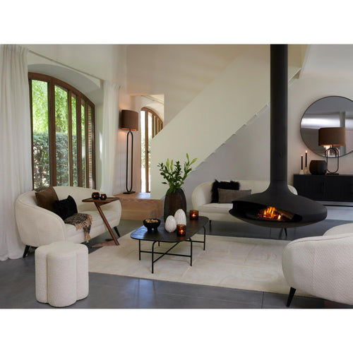 Light & Living poef Nalani - wit - 38x38x45cm - vtwonen shop