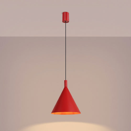 Sollux Lighting Hanglamp NOX 25 rood - 24,5x24,5x140cm