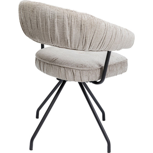 Kare Design Draaistoel met armleuningen Arabella grijs