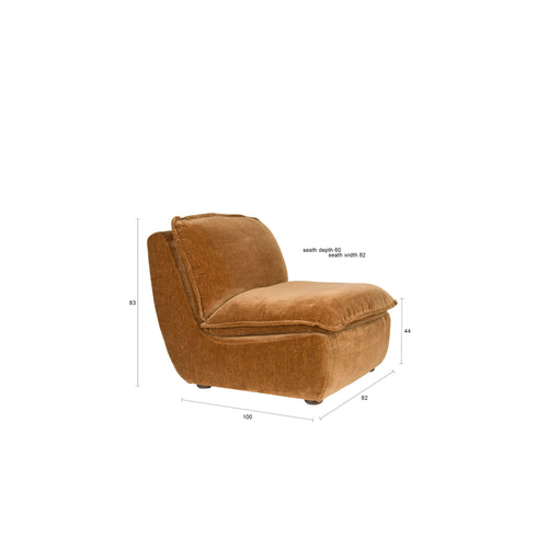 Dutchbone Radley Fauteuil Cognac Bruin - vtwonen shop