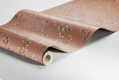 Borastapeter behang veldbloemen terracotta - 53 cm x 10.05 m - 660990 - vtwonen shop