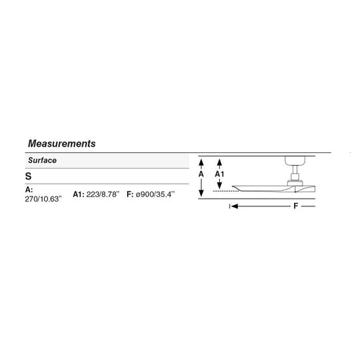Faro Hey Kleine plafondventilator met 3 bladen, matzwart met licht, 2700 - 4000 - 6000K, Tuya Smart System
