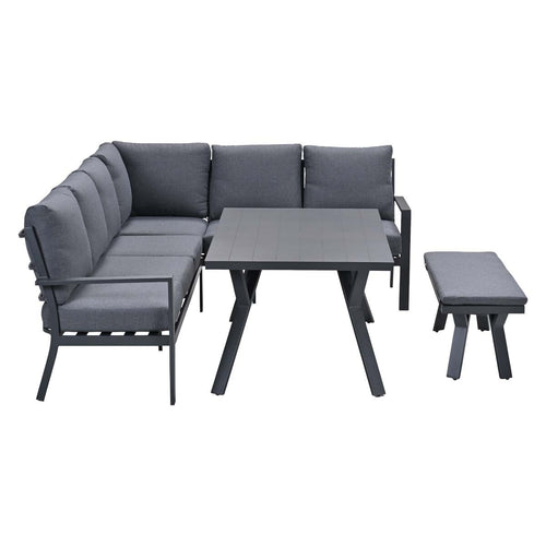 Garden Impressions lounge dining set Senja mystic grey - 4-delig - rechts - vtwonen shop