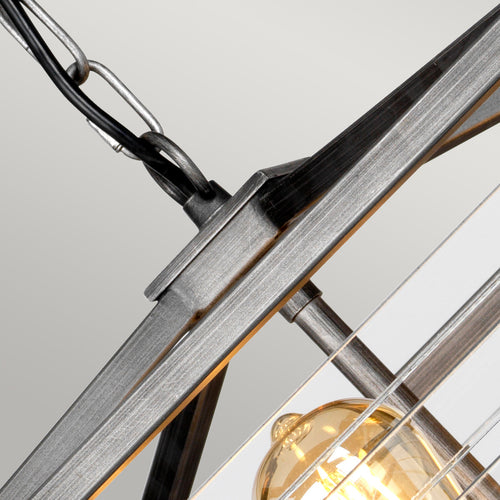 Louvre 6 Lichte Hanglamp Gunmetal Verf Afwerking