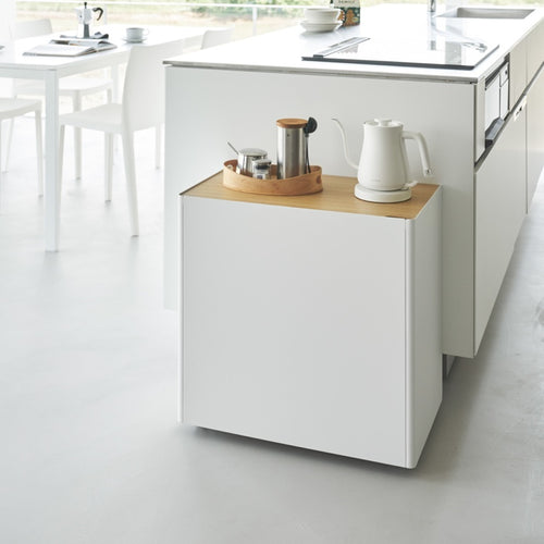 Yamazaki Kantoorkastje met Wielen - Tower - Wit