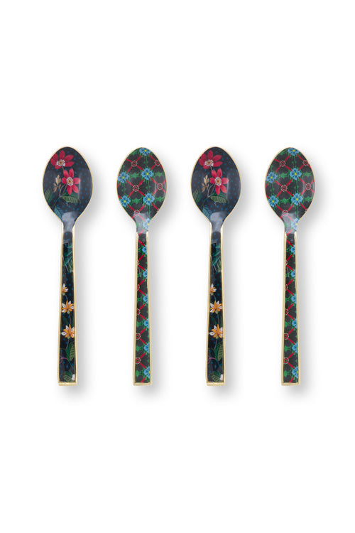 Pip Studio - Berry Blues - Set van 4 Lepels Emaille - 14,5cm
