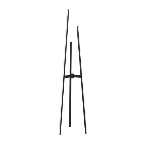 EGLO vloerlamp Mongolana - led - 151 cm - zwart/wit - vtwonen shop