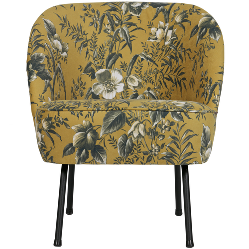 BePureHome fauteuil Vogue - Fluweel - Poppy Mosterd - 69x57x70 - vtwonen shop