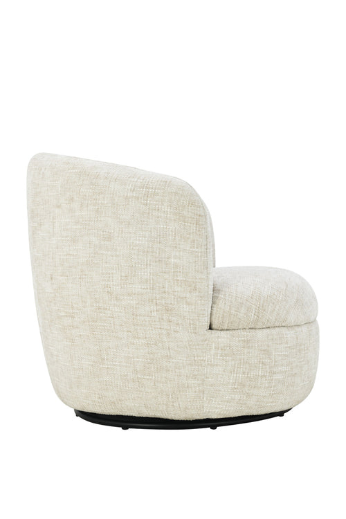 DÉJA Living Draaifauteuil Lilou - Beige Stof - Zithoogte 40cm - vtwonen shop