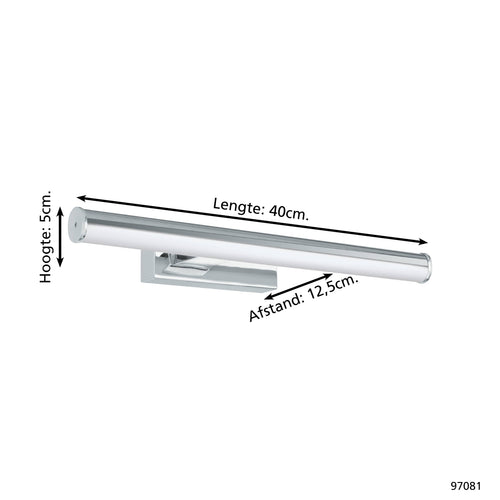 EGLO wandlamp Vadumi - led - 40 cm - grijs/wit - vtwonen shop
