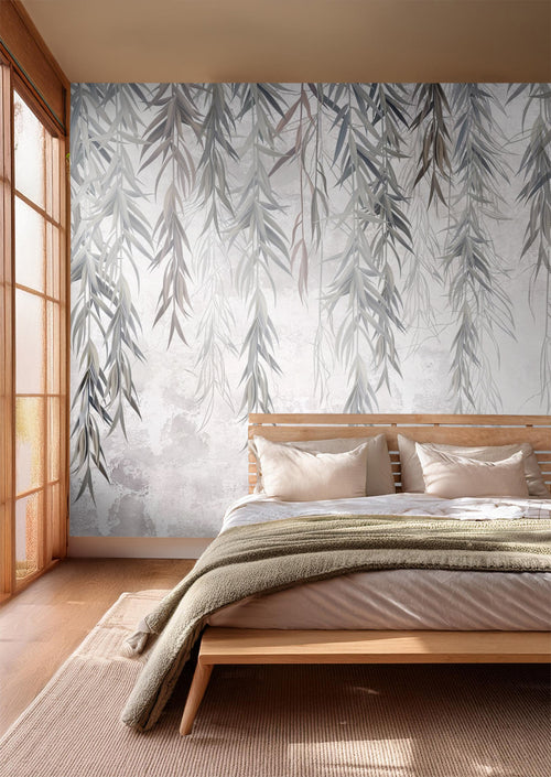 Sanders & Sanders fotobehang bladeren grijs en beige - 375 x 270 cm - 600978 - vtwonen shop
