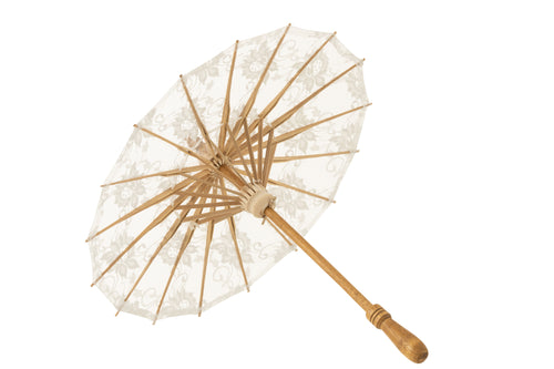 J-Line parasol Motiefs - hout - wit - vtwonen shop