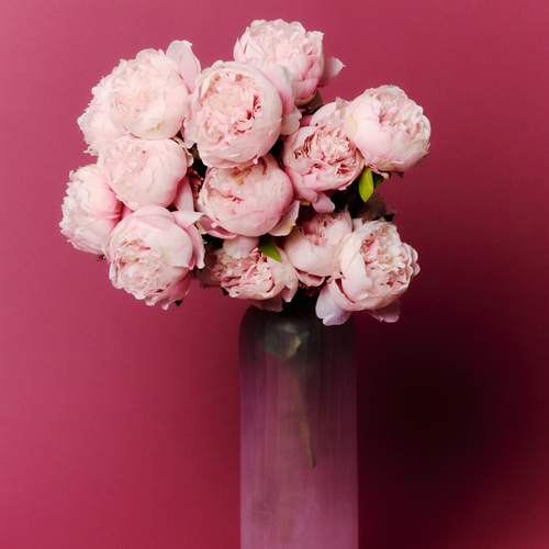 Sia Deco - Massa Grote Vaas - Roze - Glas - H38 - vtwonen shop