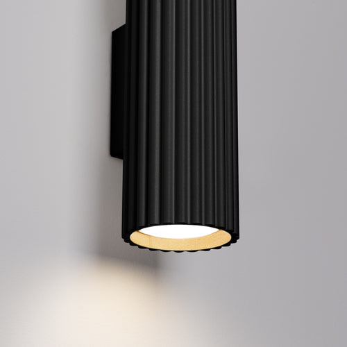 Sollux Lighting Wandlamp KARBON 30 zwart - 6,5x8,5x30cm