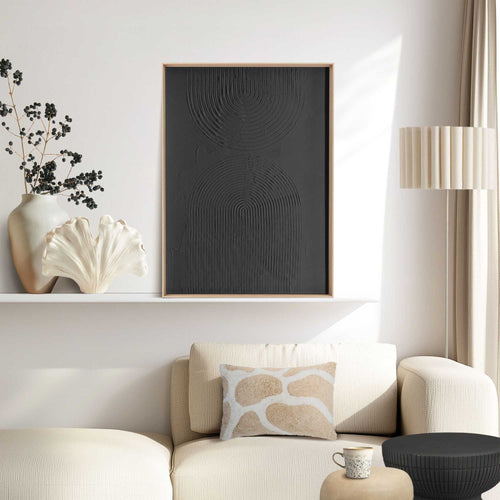 Reinders Arch Charcoal schilderij 3d art -  zwart - woonkamer - 70x50cm