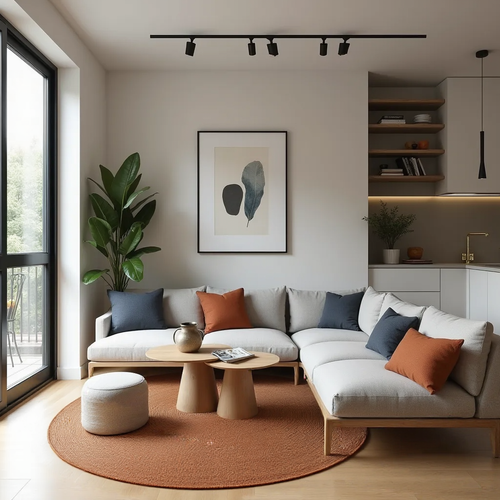 Mrcarpet jute vloerkleed - roest/terracotta - Ø 300 cm