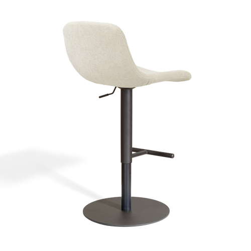 Nolon Niva-Mats tulp barkruk cottonbeige verstelbaar - zwart onderstel