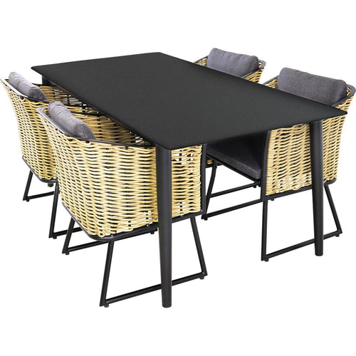 Lesli Living tuintafel Crest - zwart - 180x90x75cm