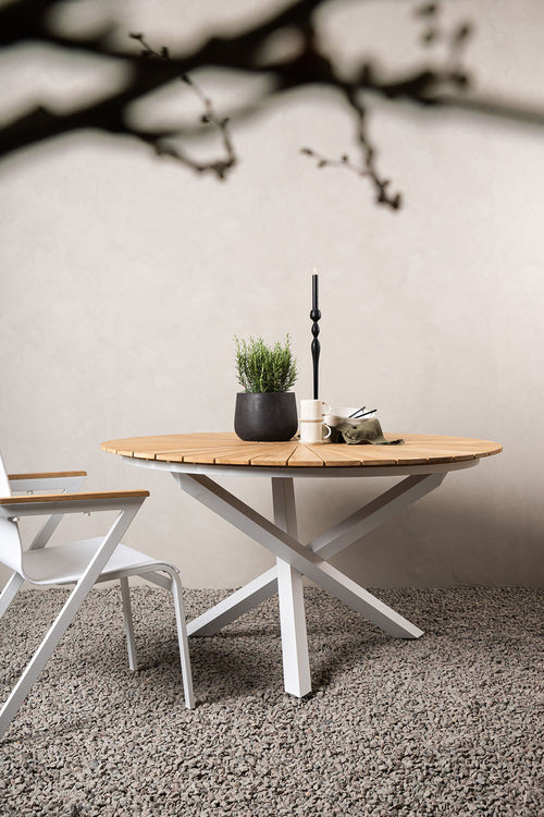 Rebellenclub Ronde Tuintafel Tonga - ø140cm - Wit - vtwonen shop