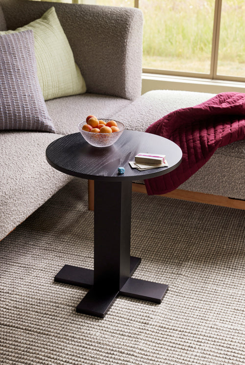 Hübsch bijzettafel Koohi - mdf/okoumé fineer - ø45xh50cm