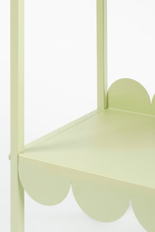 Mica Decorations Steffano Plantentafel op Wielen - L79 x B28 x H67 cm - Metaal - Lichtgroen