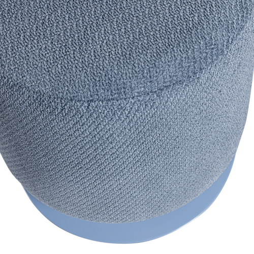 WOOOD poef met draaivoet Islen - Bouclé - Lichtblauw - 47x39x39
