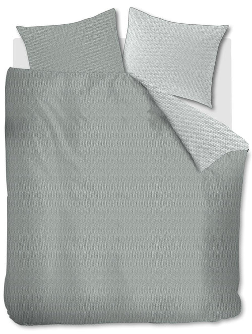 Riviera Maison dekbedovertrek Twisted - 200x200/220 cm - grijsgroen