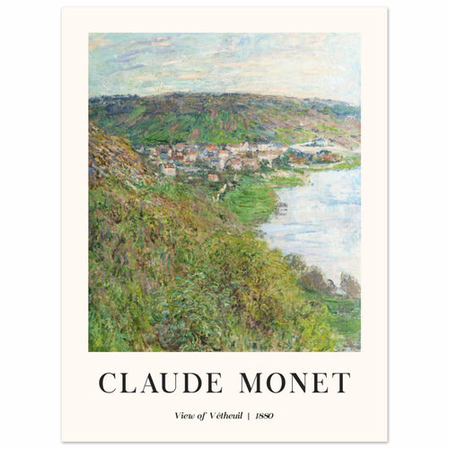 Artfulprints Poster Claude Monet - View of Vétheuil   - 30x40 cm - Groen