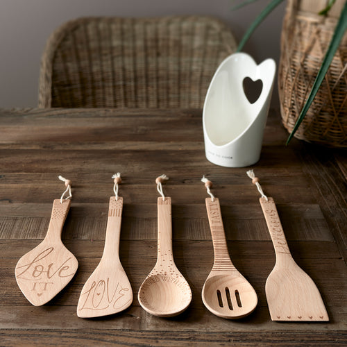 Rivièra Maison With Love Spoon Holder - Porselein - Off White - vtwonen shop