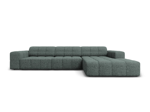 Cosmopolitan Design rechter hoekbank Chicago 4-zits, chenille olie - 167x294x78cm