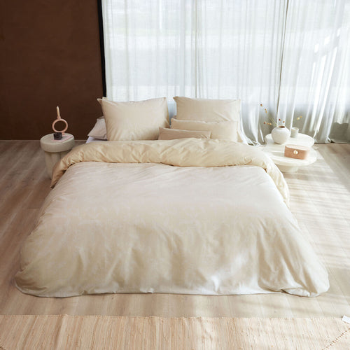 Walra - Dekbedovertrek Yarrow Elegance - 240x220 cm - Zand