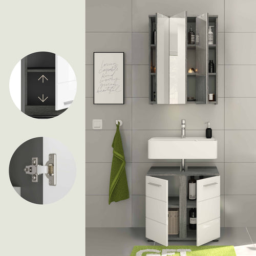 Furnilux Badkamercombinatie Blake - 64cm x 191cm x 34cm - vtwonen shop