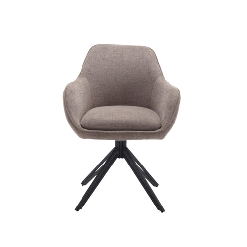 StarFurn Eetkamerstoel Jens - Bruin Stof - Draaibaar - Set van 2 - vtwonen shop