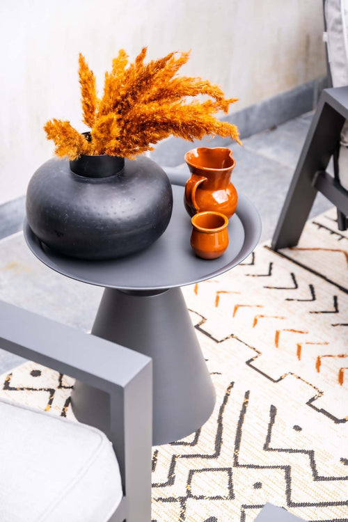 Zavala bijzettafel - diameter 50xH48 cm - carbon black - vtwonen shop