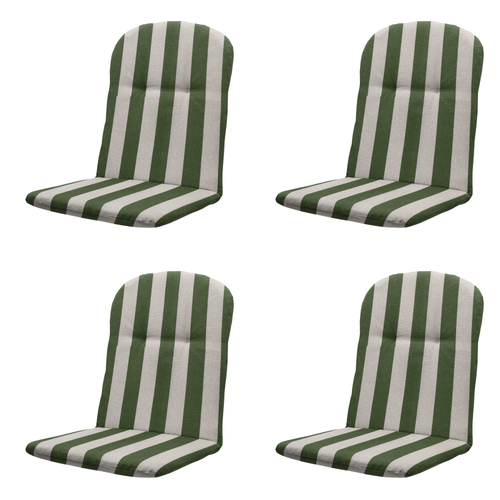 Madison kuipstoelkussen hoge rug Amora - groen - 45x45x3,5cm - set van 4