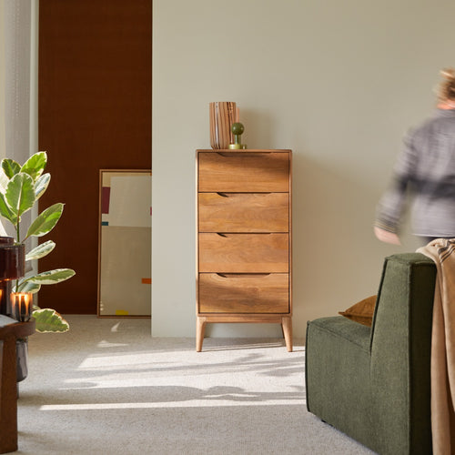 Tikamoon Ladekast van massief mangohout - Bruin