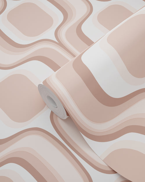 ESTAhome behang retro ornamenten terracotta roze - 50 x 900 cm - 131583 - vtwonen shop