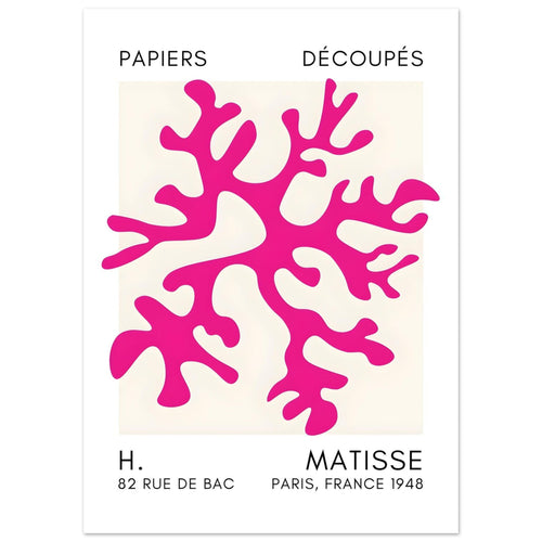 Artfulprints  Matisse – Dreamy coral flower pink   poster 50x70 cm - vtwonen shop