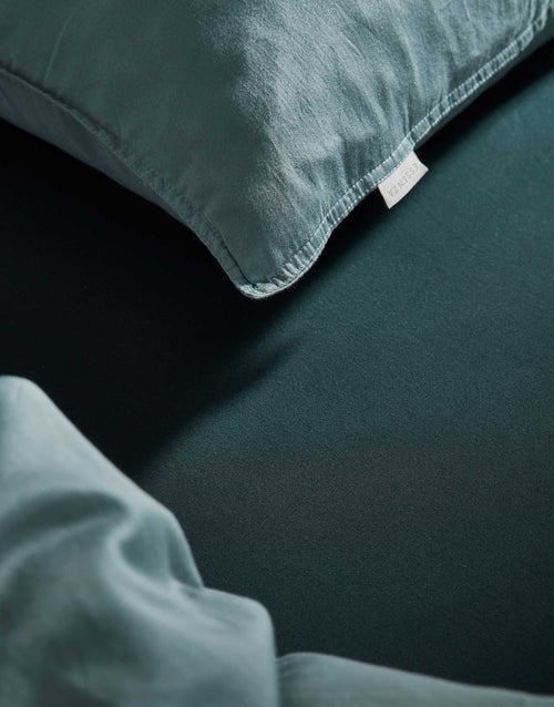 Essenza Minte dekbedovertrek - Lits-Jumeaux - 240x200/220 cm - Denim Blue