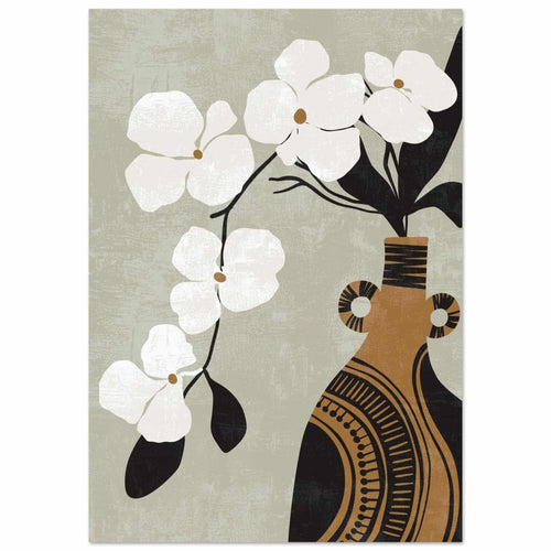 Artfulprints Poster Boho – Bloom and clay   - 50x70 cm - Wit