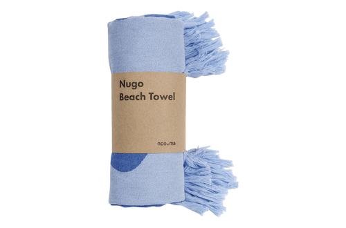 noo.ma NUGO Strandlaken - Blueberry Pie & Baby Blue - vtwonen shop
