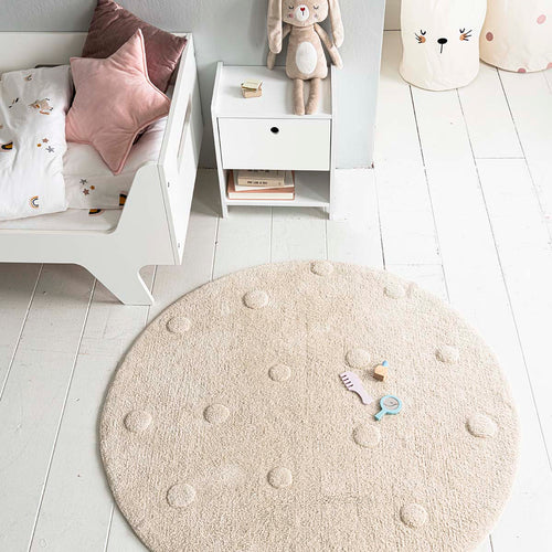 Petite Amélie Kindervloerkleed STIPPEN - katoen - crème