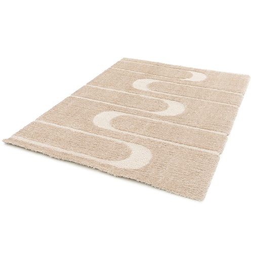 AFK Living vloerkleed Calligramme - reliëfeffect - beige - 200x290 cm
