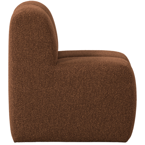 WOOOD eetbankje 84cm met rugleuning Mojo - Bouclé - Roestbruin Melange - vtwonen shop