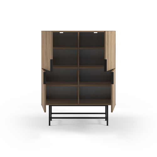 Calicosy - Buffetkast RIMA - donker hout 100x40x128 cm